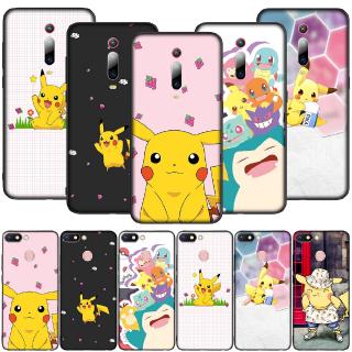 xiaomi redmi note 8 t 8a k 30 k 20 pro เคสโทรศัพท์มือถือสีดําลาย pokemon pikachu