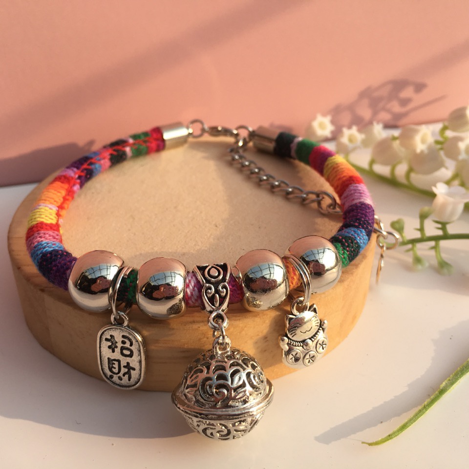ปลอกคอแมววินเทจสวยน่ารักฟรุ้งฟริ้ง มีกระดิ่งแมว Cat Dog collar cute