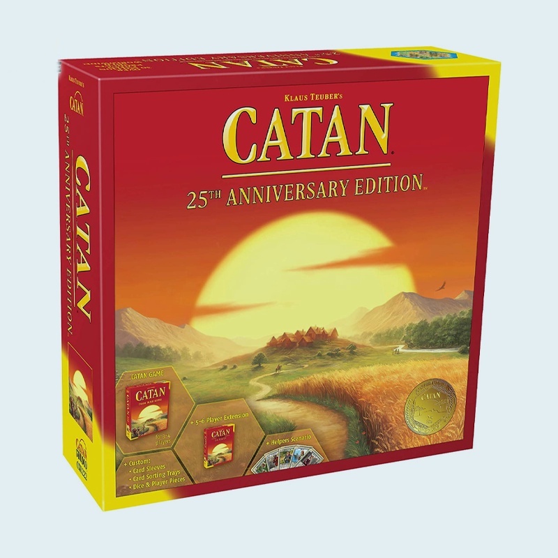 CATAN Board Game 25th Anniversary Edition Includes The Base Game and The 5-6 Player Extension