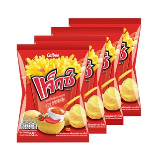 แจ็กซ์ มันฝรั่งแท่งทอดกรอบ พร้อมซอสพริก 55 กรัม x 4 ห่อ Jax Crispy Sticks Potato Chips with Chili Sauce 55g x 4 Packs