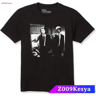 Z009Kesya เสื้อยืดสีพื้นผู้ชาย Pulp Fiction Mens Vincent And Jules T-Shirt sale Pulp Fiction นิยายเยื่อกระดาษ