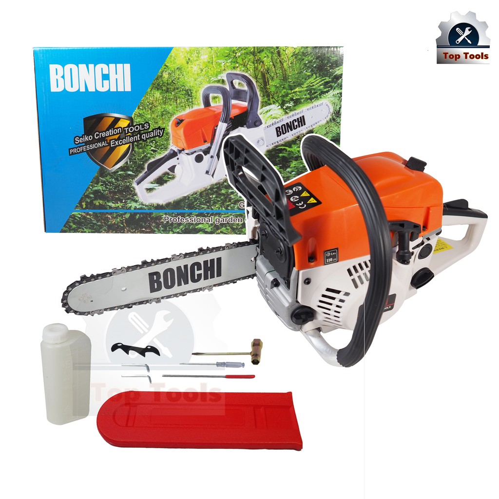 BONCHI เลื่อยยนต์ เลื่อยโซ่ยนต์ บาร์ 11.5 กำลัง 2.0kw/ 7500rpm MODEL: YMS3200 เลื่อย เลื่อยไฟฟ้า