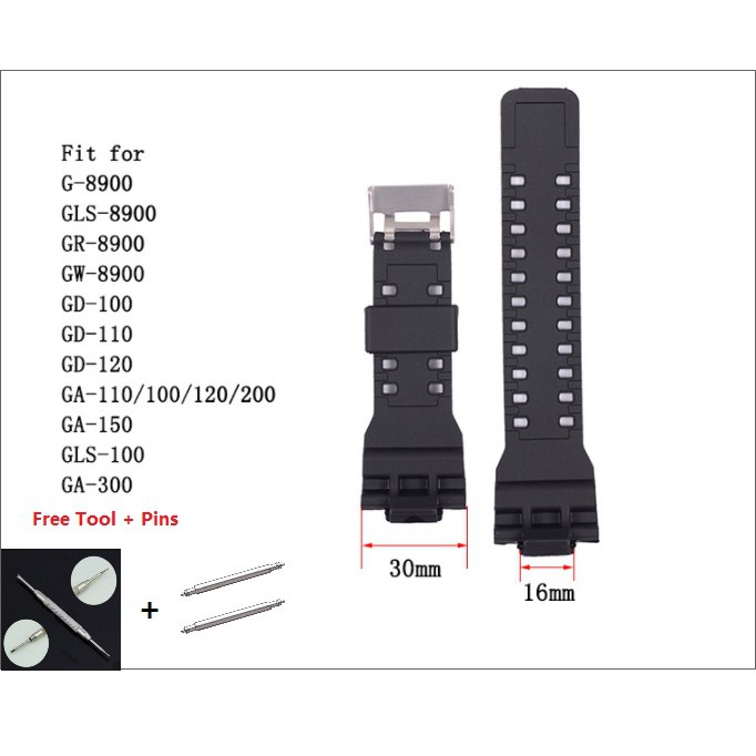 เปลี่ยนสาย G-shock สําหรับ GD-100/GD-110/GD-120/GA-110/100/120/200