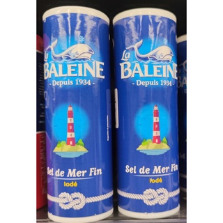 La BALEINE Fine Iodized Sea Salt  เกลือทะเลป่นเสริมไอโอดีน ลาบาเลน 250g.  Sel de Mer Fin