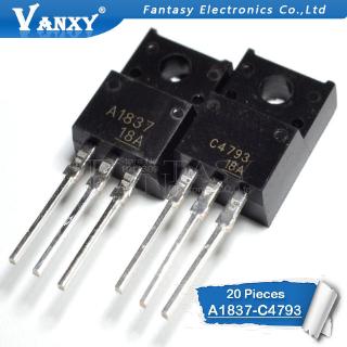 20PCS 10pair 10pcs 2SC4793 TO220 10pcs 2SA1837 TO-220 C4793 A1837 230V 1A Original and new