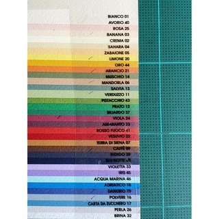 set 1 กระดาษสี 100 ปอนด์ 160 แกรม Frabiano แผ่นใหญ่ No. 001- 023 กระดาษสีร้อยปอนด์