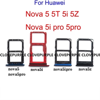 ช่องใส่ซิมการ์ด Micro SD สําหรับ Huawei Nova 5T 5Z 5 Pro 5i Pro Honor 20