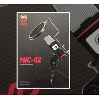 MIC-02 ไมโครโฟน ตั้งโต๊ะ ระบบ Omnidirectional พร้อมขาตั้งและกันลม