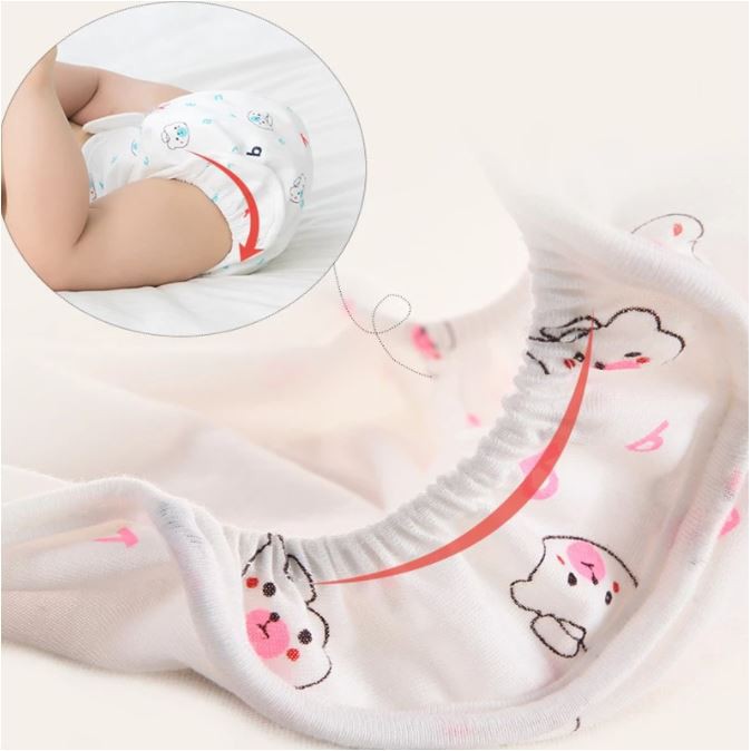 BabyBua กางเกงผ้าอ้อมผ้า แบบเทป พร้อมส่ง กางเกงผ้าอ้อมซักได้ ปรับขนาดได้ ใช้กับแผ่นซับฉี แทนผ้าอ้อมสำเร็จรูปได้เลย ราคา ถูกที่สุด ดีลบีเคเค แกลเลอรีภาพที่ 7
