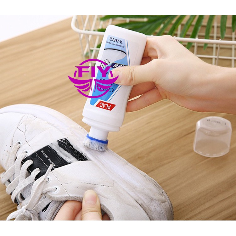 น้ำยาขัดรองเท้าขาว PLAC Cream Natural Cleanser ขนาด 100ML. ยาขัดรองเท้า น้ำยาทำความสะอาดรองเท้า พร้อมส่ง