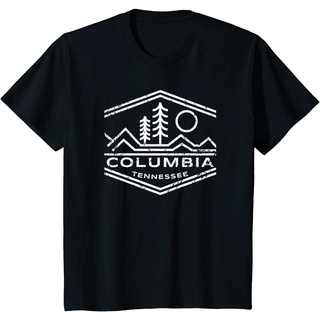 เสื้อยืดลําลอง แขนสั้น พิมพ์ลาย Columbia Tennessee คุณภาพสูง แฟชั่นยอดนิยม สไตล์เกาหลีS-5XL