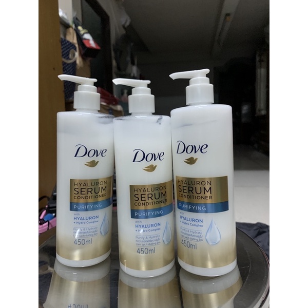 ลดล้างสต็อก ครีมนวดผมโดฟ Dove Hyaluron Serum Conditioner Purifying 450 ml 1 ขวด หมดอายุ 10/01/23