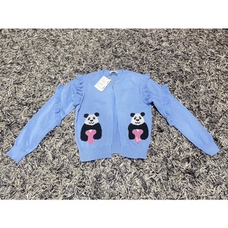 💙แบรนด์ LYN AROUND เสื้อคลุมไหมพรม ระบายแขน 🐼🐼