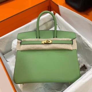 HERMESBIRKIN 25CM epsom in VERT CRIQUIT   COLOR FULL HANDMADE GOLD  HARDWARE 🔥  เป็นงานดีที่สุดเย็บมือ 100%