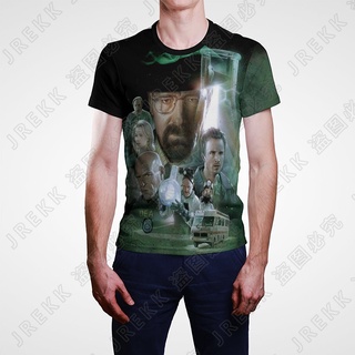 ใหม่ เสื้อยืดลําลอง แขนสั้น พิมพ์ลายอนิเมะ Breaking Bad Heisenberg 3D แฟชั่นฤดูร้อน สําหรับผู้ชาย ผู้หญิง 2023