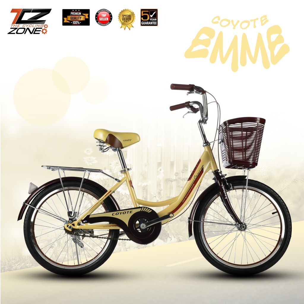 COYOTE จักรยานแม่บ้าน ขนาด 24 นิ้ว รุ่น EMME (สีครีม)