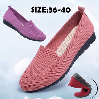 Women's Shoes Breathable Loafers Casual Sneakers Comfort Office Flats Rubber Non-slip