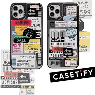 Casetify เคสป้องกันโทรศัพท์มือถือกระจก กันกระแทก ลายฉลาก สําหรับ Samsung S23 Note20 S22 Ultra S21 Plus S20 FE A03S A04 A12 A13 A22 A23 A32 A33 A34 A52 A53 A54 A73