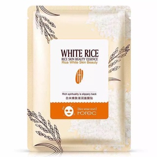 มาส์กน้ำนมข้าว มาส์กหน้าขาวเนียน มาส์กหน้านุ่มชุ่มชื้น Horec White rice Mask