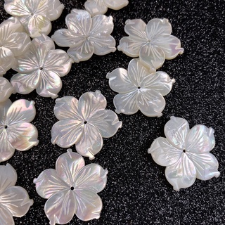 Natural  shell pearl carved flower beads jewelry DIY accessories 1piece