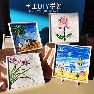 ชุดภาพวาดโมเสค สามมิติ แฮนด์เมด diy สําหรับตกแต่งบ้าน