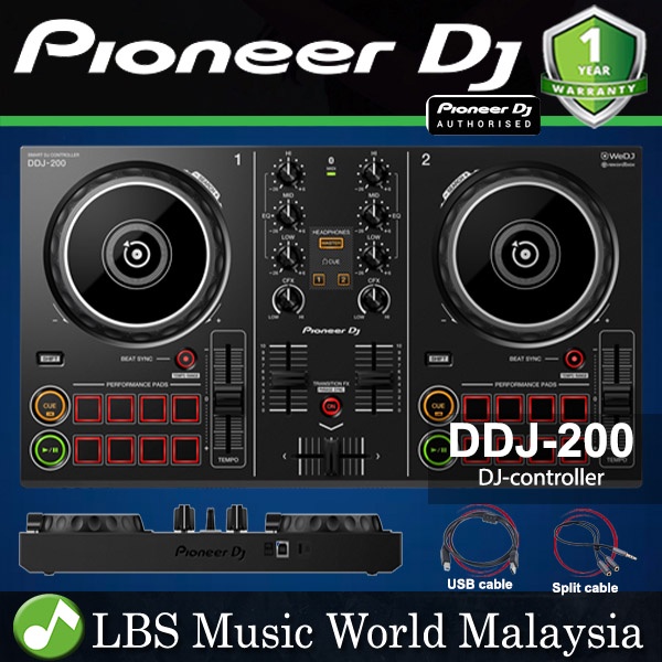 Pioneer DJ DDJ-200 คอนโทรลเลอร์ Smart DJ 2 Channel (DDJ200 DDJ 200)