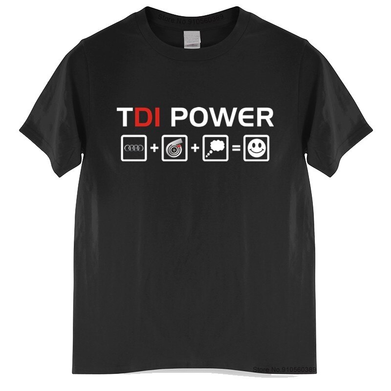 ผู้ชายTเสื้อแฟชั่นตลกสบายๆO-คอTshirt TDI Power A3 A4 A5 A6 A7 A8 S RSยี่ห้อTเสื้อPlusขนาดDrop Shippi