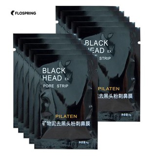 10Pcs แร่ธาตุที่เป็นประโยชน์ Mud Blackhead Remover Nose Membranes ทำความสะอาด Pore Strips