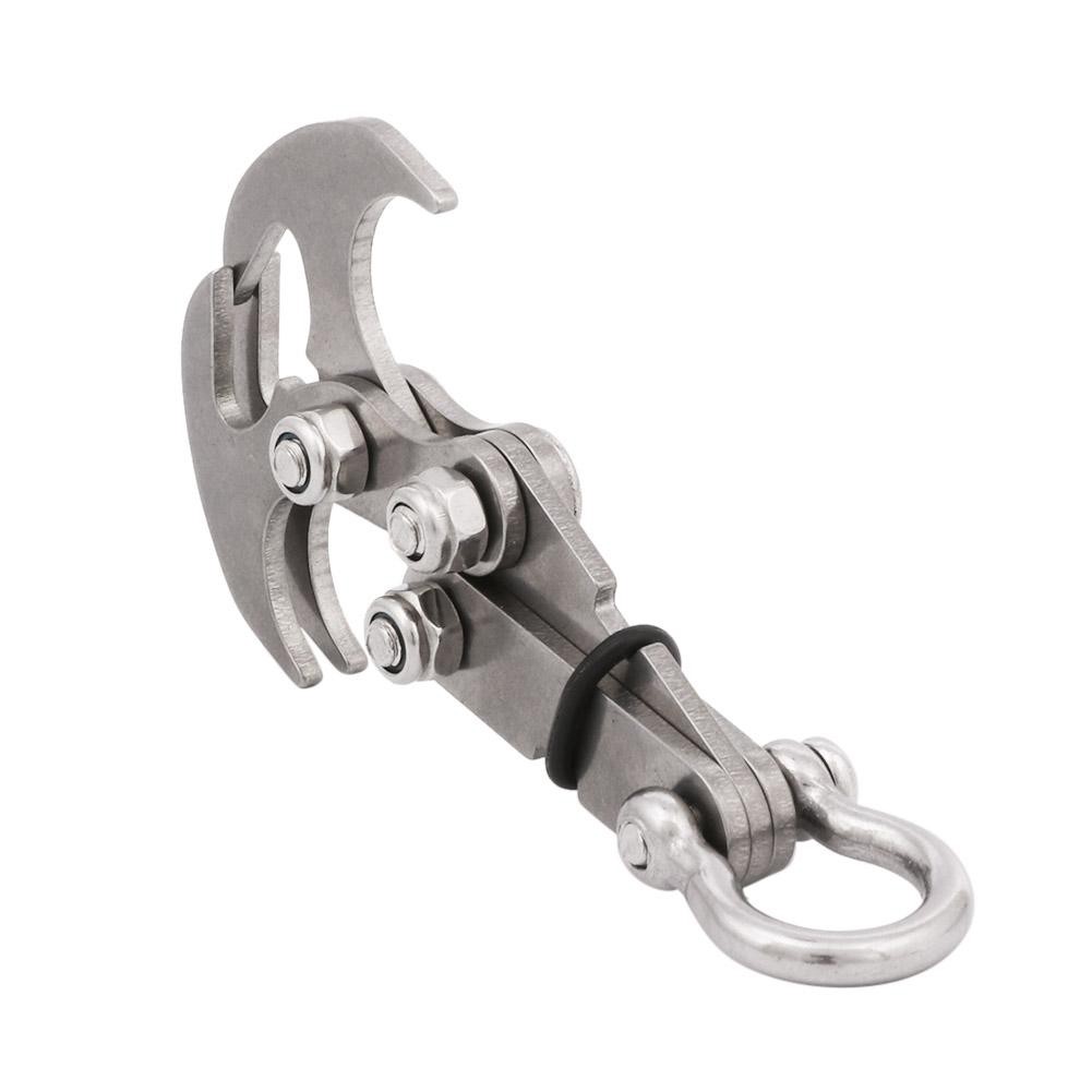 Outdoor 3 Claws Grappling Hook Climbing Survival Carabiner Tool Stainless Steel