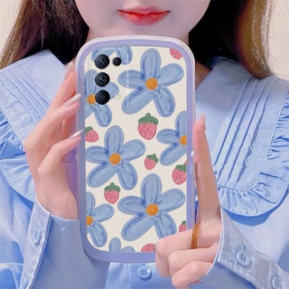 เคสโทรศัพท์มือถือ แบบนิ่ม ลายดอกไม้สีม่วง สําหรับ oppo reno5 reno5 reno2 reno2F