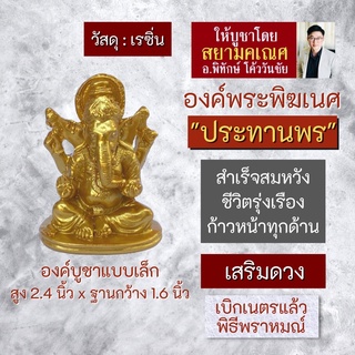 องค์พระพิฆเนศ ปางประทานพร พระพิฆเณศองค์เล็ก เนื้อเรซิ่น รหัส RG-30 พระพิฆเนศวรองค์เล็ก สำหรับตั้งบูชา ปางร่ำรวยเงินทอง