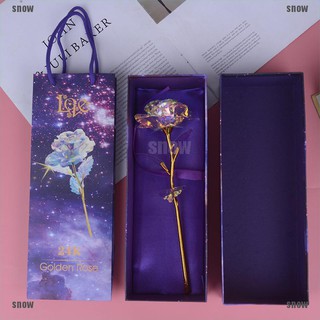 (snow) โคมไฟดอกกุหลาบฟอยล์ชุบทอง 24 k ตกแต่งวันวาเลนไทน์
