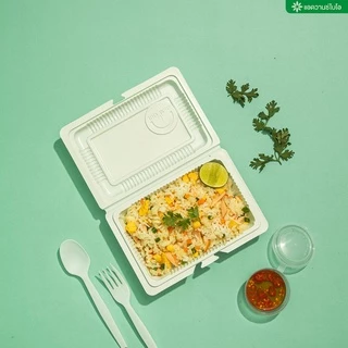 AdvanceBIO : ชุดช้อนส้อมพลาสติกย่อยสลาย 6.5 บรรจุ 50 คู่/ห่อ มี 1 ห่อ ช้อนส้อม ช้อนพลาสติก ส้อมพลาสติก รุ่น 4038