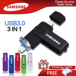 Samsung-pen drive 3 in 1 otg, 512gb, 256gb 64gb 32gb 16gb 1tb 2tb, usb 128, for type w/micro usb, memory