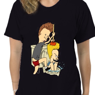 เสื้อยืดวินเทจ℗✶Beavis head Toilet Fun T-Shirts Men Old Cartoon Rock Comic Punk Metal Funny   Short Sleeve T Shirts Gift