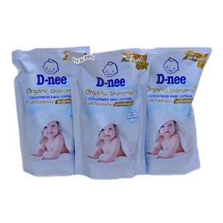 ◄™♛3 ถุง Dnee ดีนี่ น้ำยาปรับผ้านุ่มสูตรเข้มข้นพิเศษ ออร์แกนิค คาโมมายล์ สีขาว 500 มล.น้ำยาปรับผ้านุ่มเด็กน้ำยาซักผ้าเด�