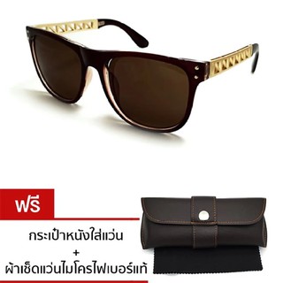 WAYFARER STYLE ARMS TRUSS SUNGLASSES แว่นกันแดด รุ่น TRUSS 6648 - Brown