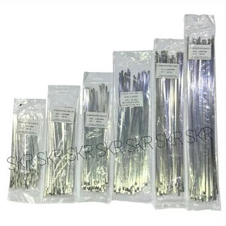 เคเบิ้ลไทร์ สแตนเลส 6นิ้ว 8นิ้ว 10นิ้ว 12นิ้ว 14นิ้ว 16นิ้ว ขนาด 4.6mm (ถุง50เส้น) 20นิ้ว 24นิ้ว 7.9mm (ถุง20เส้น) STAINLESS STEEL CABLE TIE เคเบิ้ลไทร์สแตนเลส สายรัด คลิปรัด