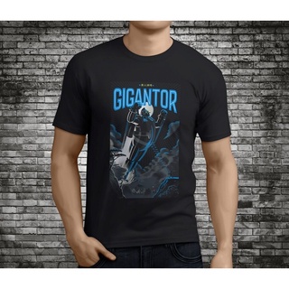 Gigantor เสื้อยืด ผ้าฝ้าย พิมพ์ลายการ์ตูนญี่ปุ่น GIGANTOR สีดํา 35OObdah97Size S-5XL