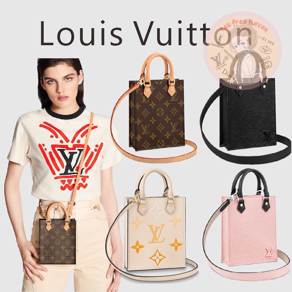 Shopee ลดกระหน่ำ 🔥ของแท้ 100% 🎁Louis Vuitton Brand New LV PETIT SAC PLAT Bag