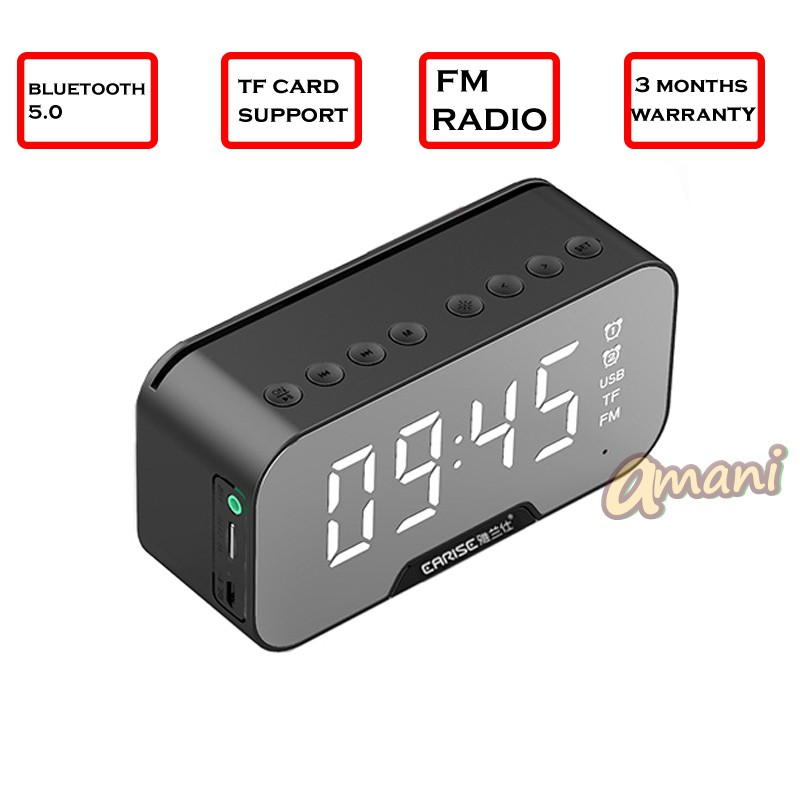 ลําโพงปลุกอัจฉริยะแบบพกพาพร้อมวิทยุ FM Bluetooth D88