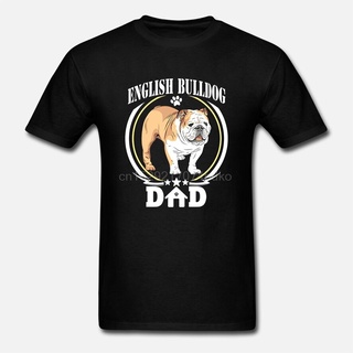 ขายดี เสื้อยืดลําลอง แขนสั้น พิมพ์ลายกราฟฟิค Bulldog Dad ของขวัญวันพ่อ สําหรับผู้ชาย OPdphi12DNclko88