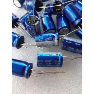 Elna 2200uf 16v (3ขา) capacitor ตัวเก็บประจุ คาปาซิเตอร์