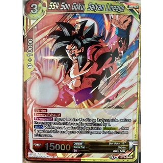 [ของแท้] SS4 Son Goku, Saiyan Lineage (R) BT9-094 การ์ดดราก้อนบอล Dragon Ball Super Card Game