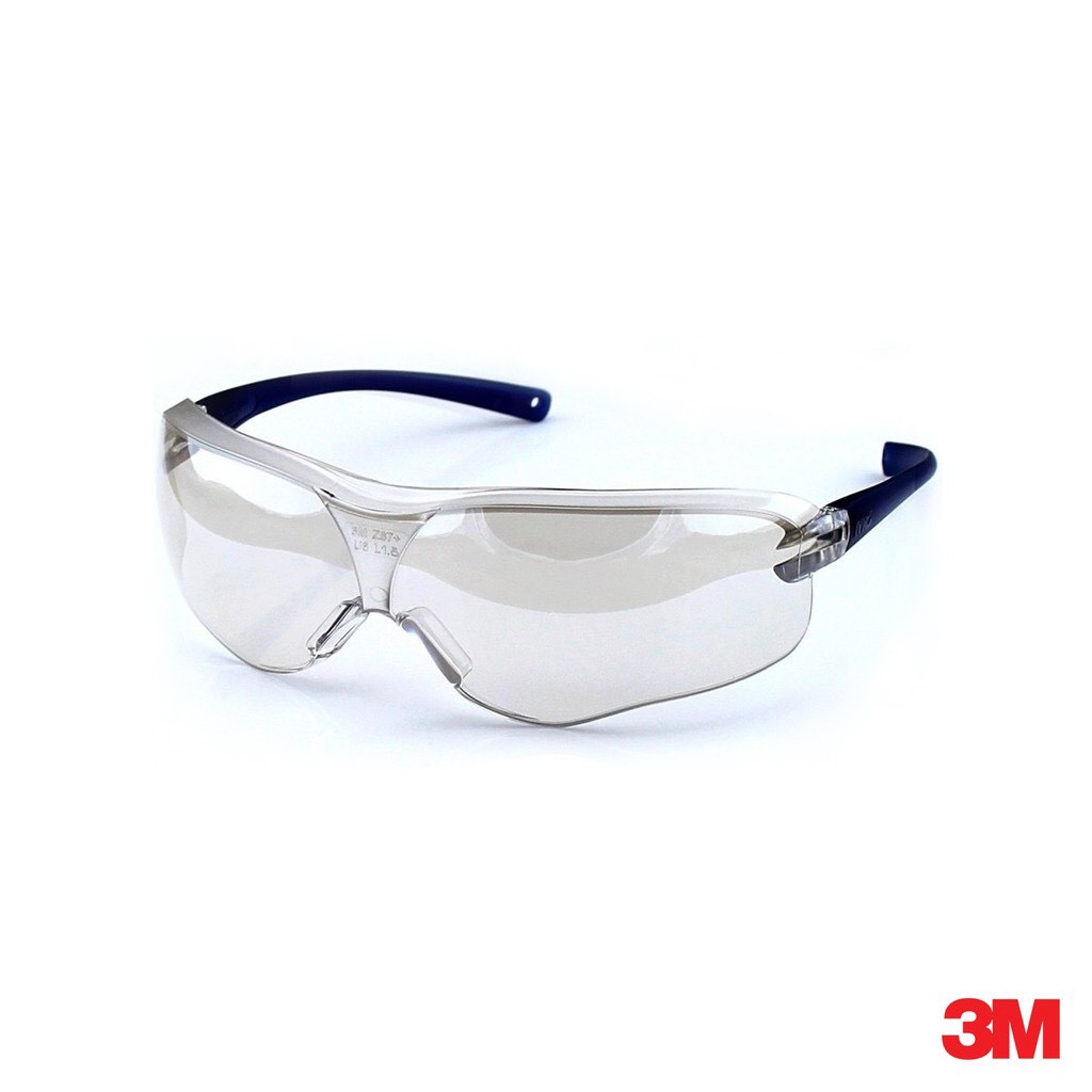 3M Protective Eyewear แว่นตานิรภัย รุ่น V36 Virtua Sports Asian Fit ขาแว่นสีฟ้า เลนส์สีชา Z055-0090