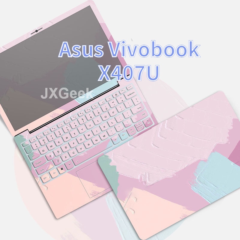 สติ๊กเกอร์แล็ปท็อป Asus X407U X407 X407UA X407UF X407MA X407M A407U A407M 3 ด้านแล็ปท็อปผิว Asus Viv