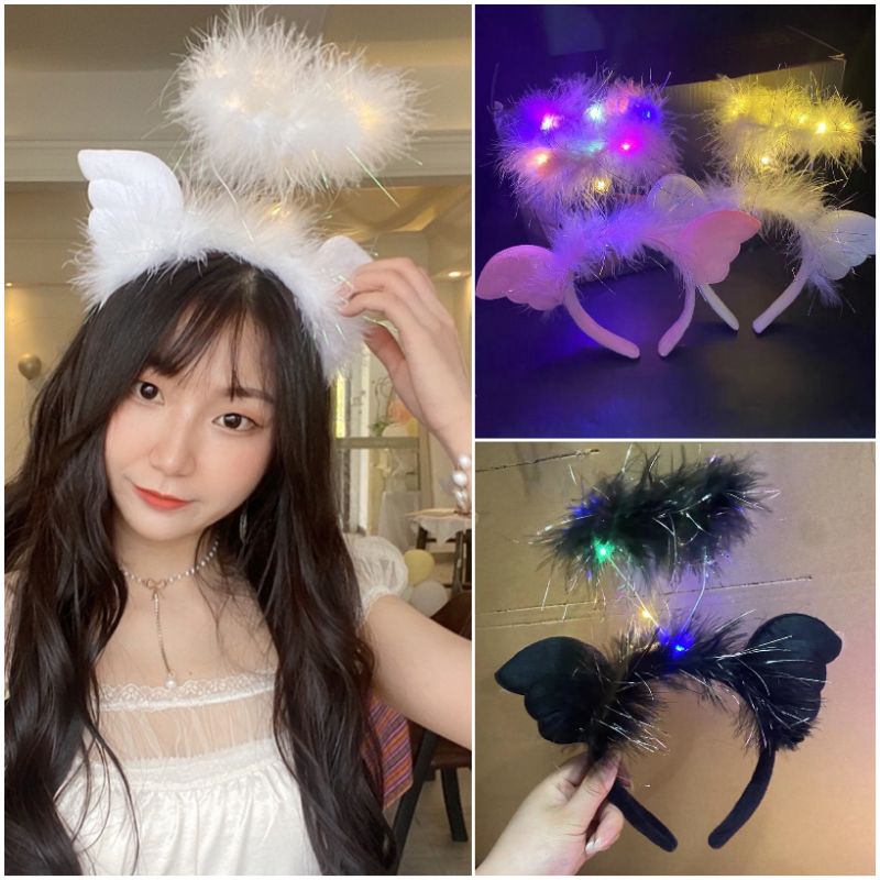 พร้อมส่งจากไทย‼ ที่คาดผมนางฟ้า ปีกนางฟ้ามีไฟ LED คอสเพลย์ ปาร์ตี้ แฟนซี