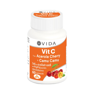 Vit C From Acerola Cherry And Camu-Camu 60 Capsules (วิตซี จาก อะเซโรล่า เชอรี่ และ คามู คามู 60 แคปซูล ตราวีด้า)