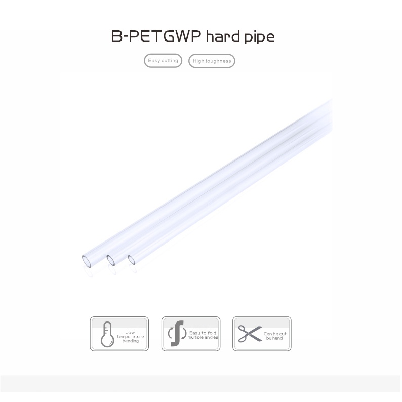 BYKSKI B-PETGWP 2/4/6 ชิ้น/ล็อต Hard Tube (OD12mm / OD14mm / OD16mm) + ความหนา 2 มม. + ความยาว 50 ซม. โปร่งใสท่อแข็ง
