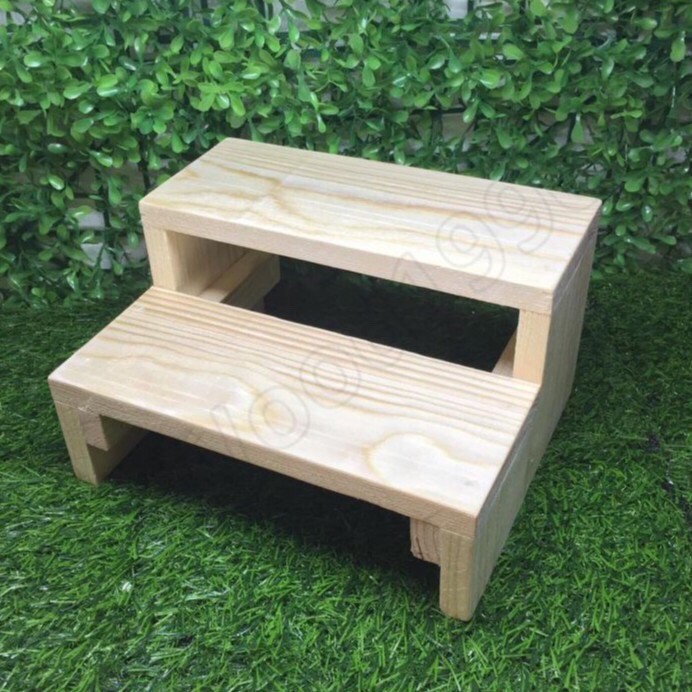 👉AS06-2*20 ชั้นไม้ขั้นบันได 2 ชั้น ไว้ตั้งแคคตัส ต้นไม้มงคล จัดระเบียบโมเดล ขวดน้ำ1.5 ลิตร ขนาดกxยxส